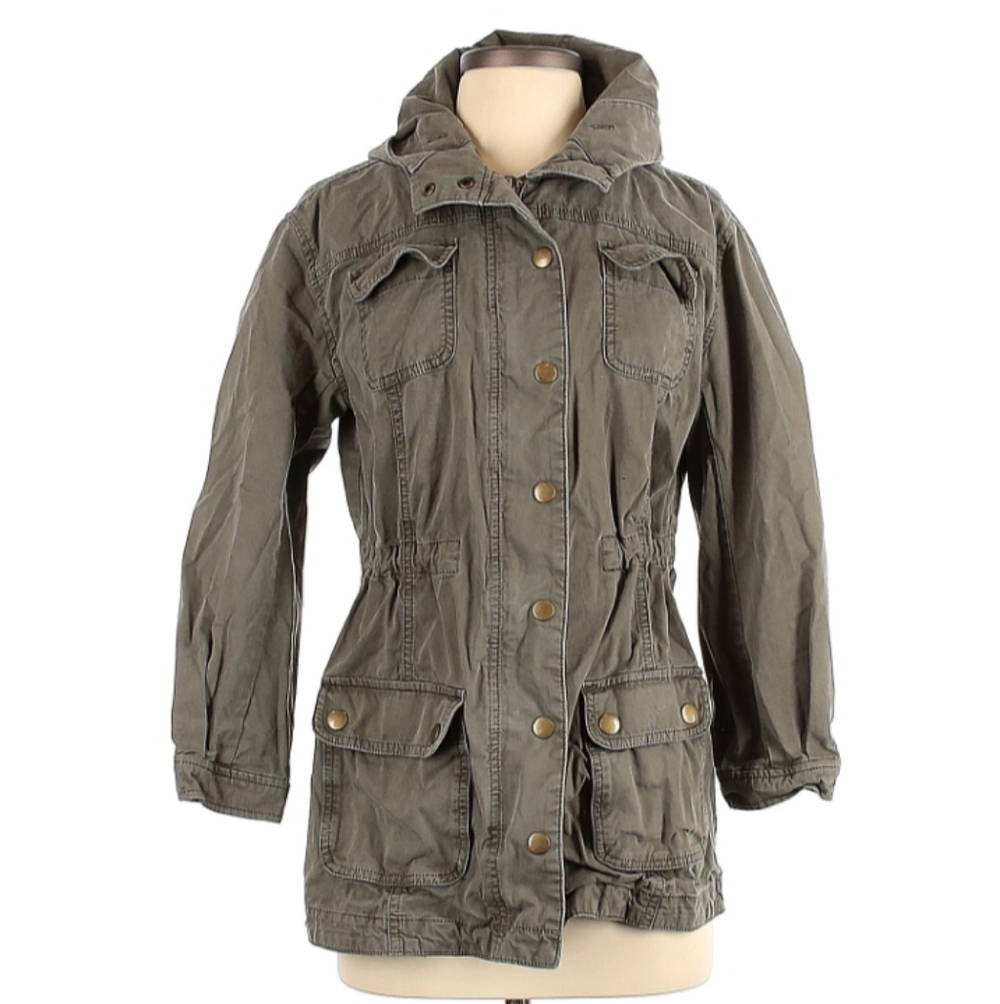 Halogen Green Utility Jacket Coat Women's Size XS